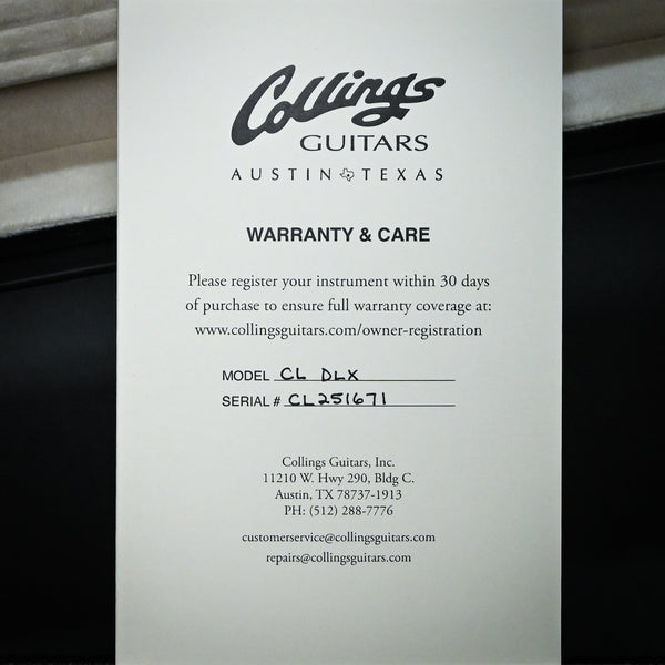 Collings City Limits Deluxe Electric Guitar- Acid Wash Charcoal Burst 2025 (CL251671)