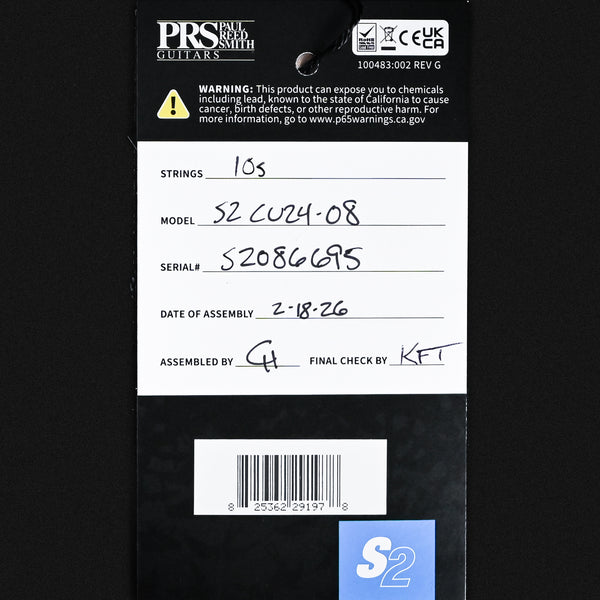 PRS S2 Custom 24-08 Electric Guitar- Vintage Natural 2026 (S2086695)