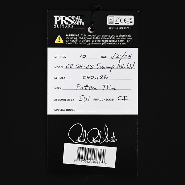 PRS CE 24-08 Swamp Ash Limited Edition- Vintage Natural 2024 (0401186)