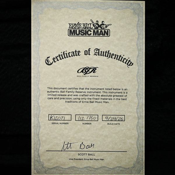 Ernie Ball Music Man BFR StingRay Special (No. 112/150)- Paua Blue Burst 2026 (K12071)