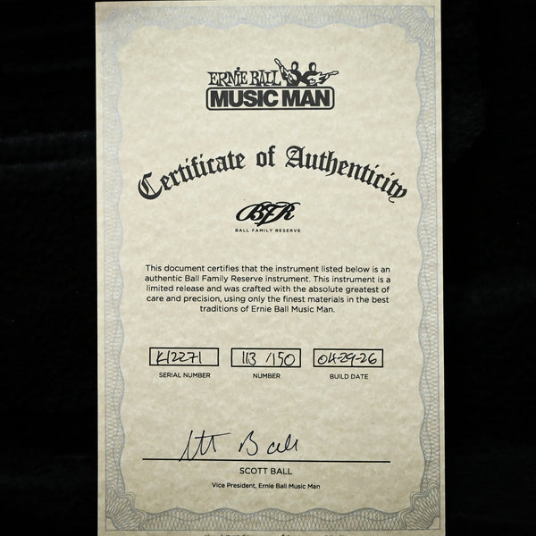Ernie Ball Music Man BFR StingRay Special (No. 113/150)- Paua Blue Burst 2026 (K12271)