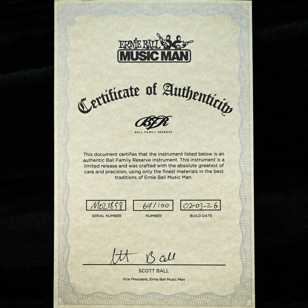 Ernie Ball Music Man BFR John Petrucci Majesty 6 (No.69 of 100)- Wolf's Bane 2026 (M021858)