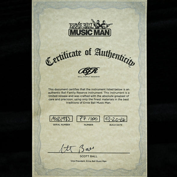 Ernie Ball Music Man BFR John Petrucci Majesty 6 (No.77 of 100)- Wolf's Bane 2026 (M021983)