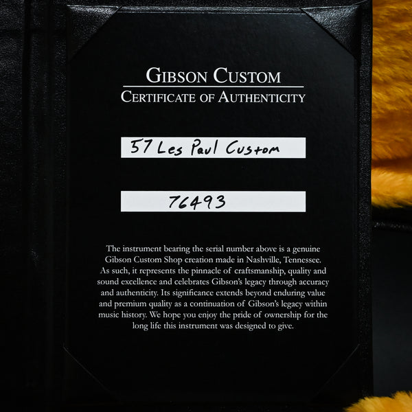 Gibson Custom 1957 Les Paul Custom Reissue VOS- Ebony 2026 (76493)