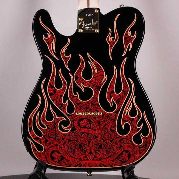 Fender James Burton Telecaster Red Paisley Flames Maple Fingerboard (US22184062)