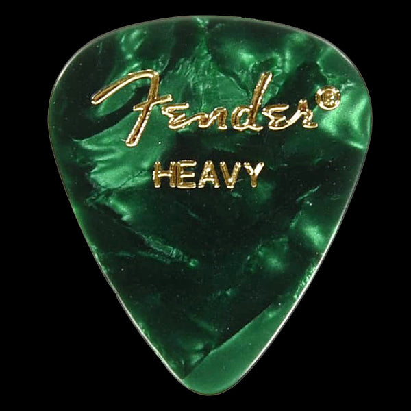 Fender Premium Colored Celluloid 351 Heavy Guitar Picks 12 Pack Green