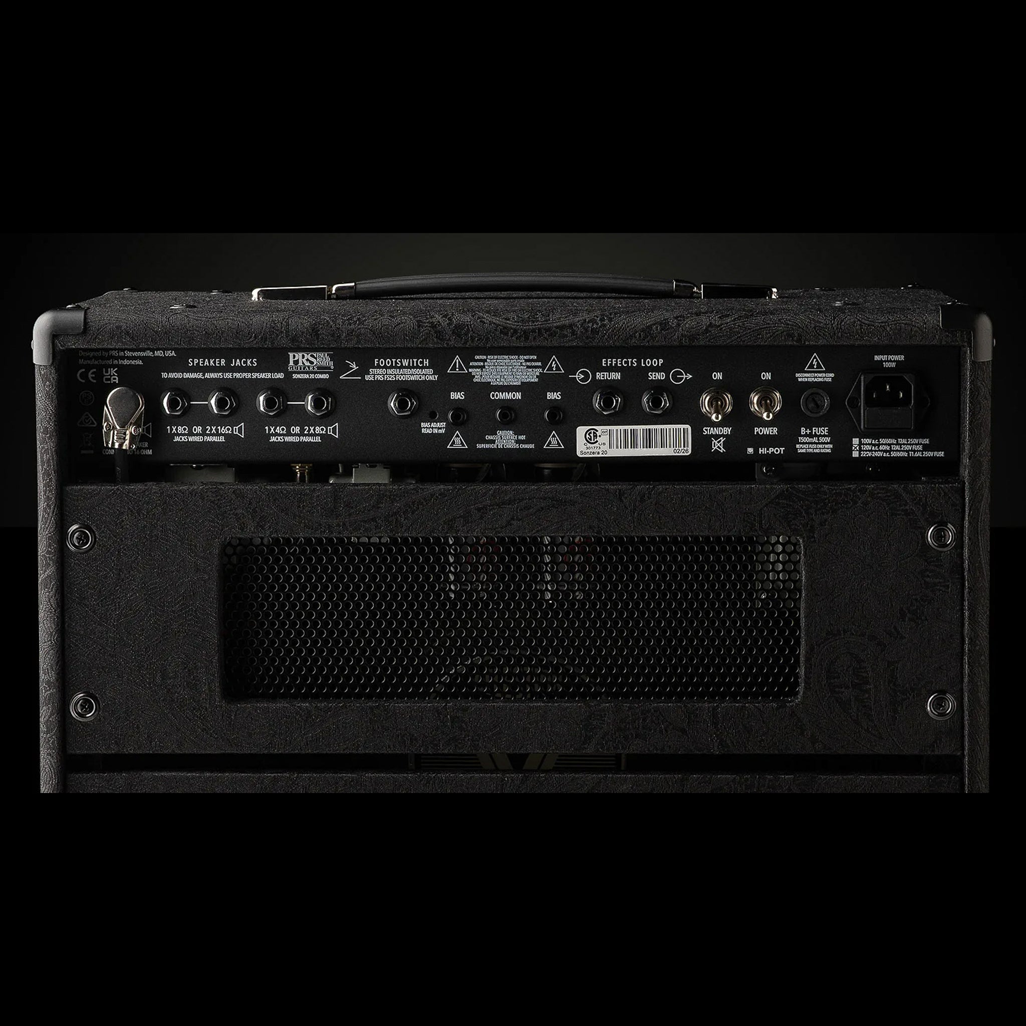 PRS Sonzera 20 2-Channel 20-Watt 1x12" Guitar Combo Amp - Black Paisley Limited Edition (AMPC011428)