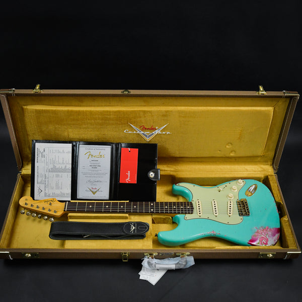 Fender Custom Shop 1962 / 62 Stratocaster Heavy Relic Sea Foam Green over Pink Paisley Josefina Hand Wound Pickups 2024 (R132666)
