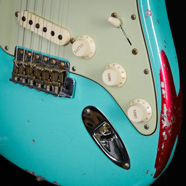 Fender Custom Shop 1962 / 62 Stratocaster Heavy Relic Sea Foam Green over Pink Paisley Josefina Hand Wound Pickups 2024 (R132666)