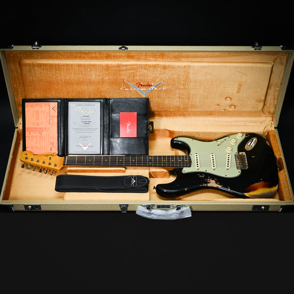 Fender Custom Shop '60 Stratocaster Heavy Relic- Aged Black / 3-color Sunburst 2025 (CZ584483)