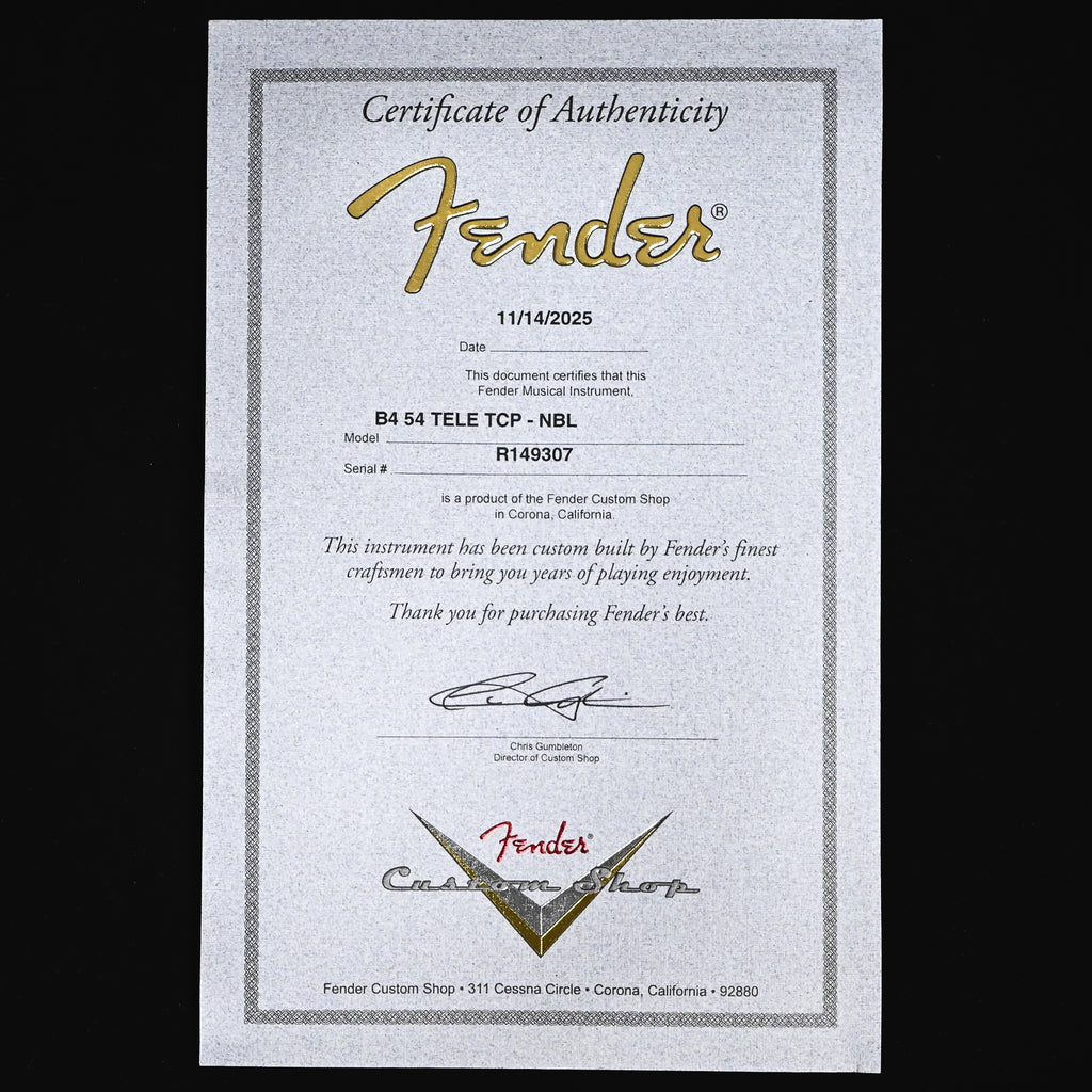 Fender Custom Shop '54 Telecaster Time Capsule Finish- Nocaster Blonde 2026 (R149307)