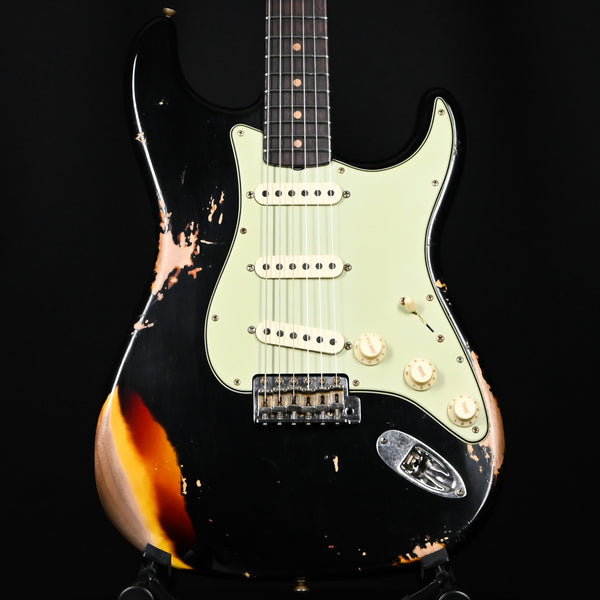 Fender Custom Shop '60 Stratocaster Heavy Relic- Aged Black / 3-color Sunburst 2025 (CZ584483)