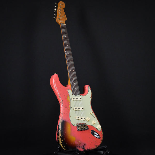 Fender Custom Shop Limited Edition 60/63 Stratocaster Super Heavy Relic Faded Aged Fiesta Red over 3-Tone Sunburst 2024 (CZ579211)