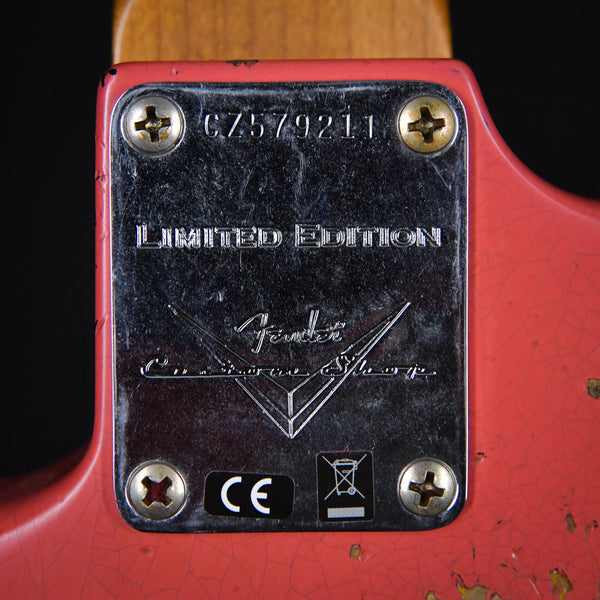 Fender Custom Shop Limited Edition 60/63 Stratocaster Super Heavy Relic Faded Aged Fiesta Red over 3-Tone Sunburst 2024 (CZ579211)