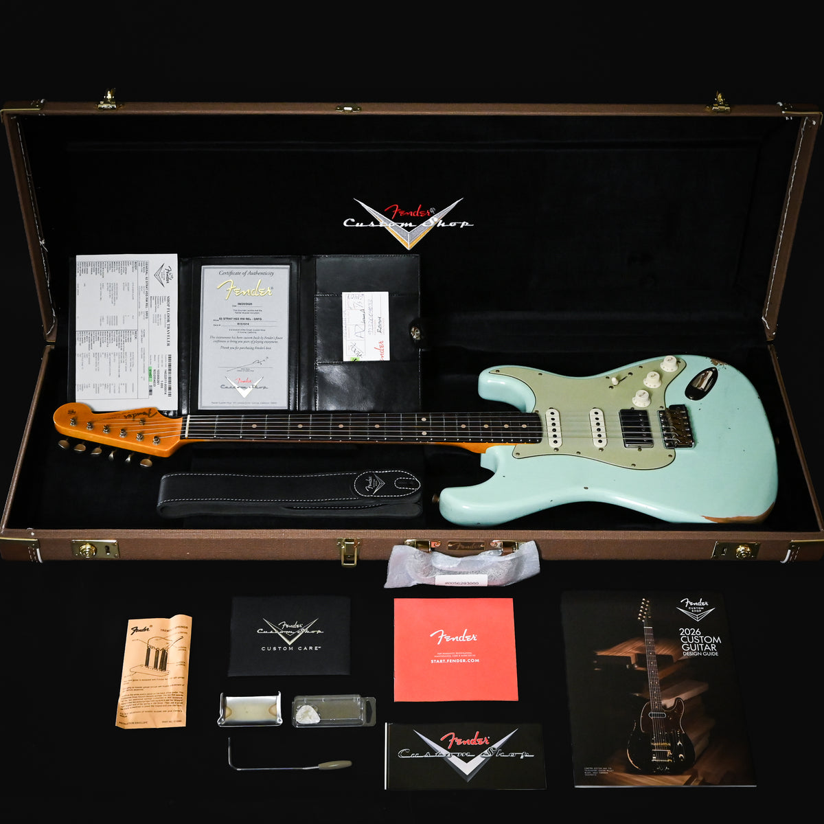Fender Custom Shop '62 Stratocaster HSS w/ Alder Body, Relic- Surf Green 2026 (R151914)
