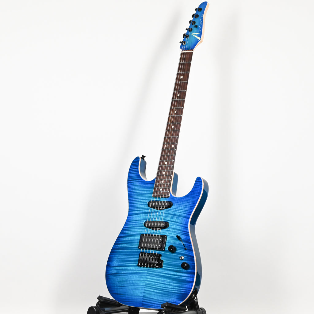 Tom Anderson Custom Drop Top Electric Guitar- Bora to Transparent Blue Burst w/ Binding 2026 (07-17-26P)