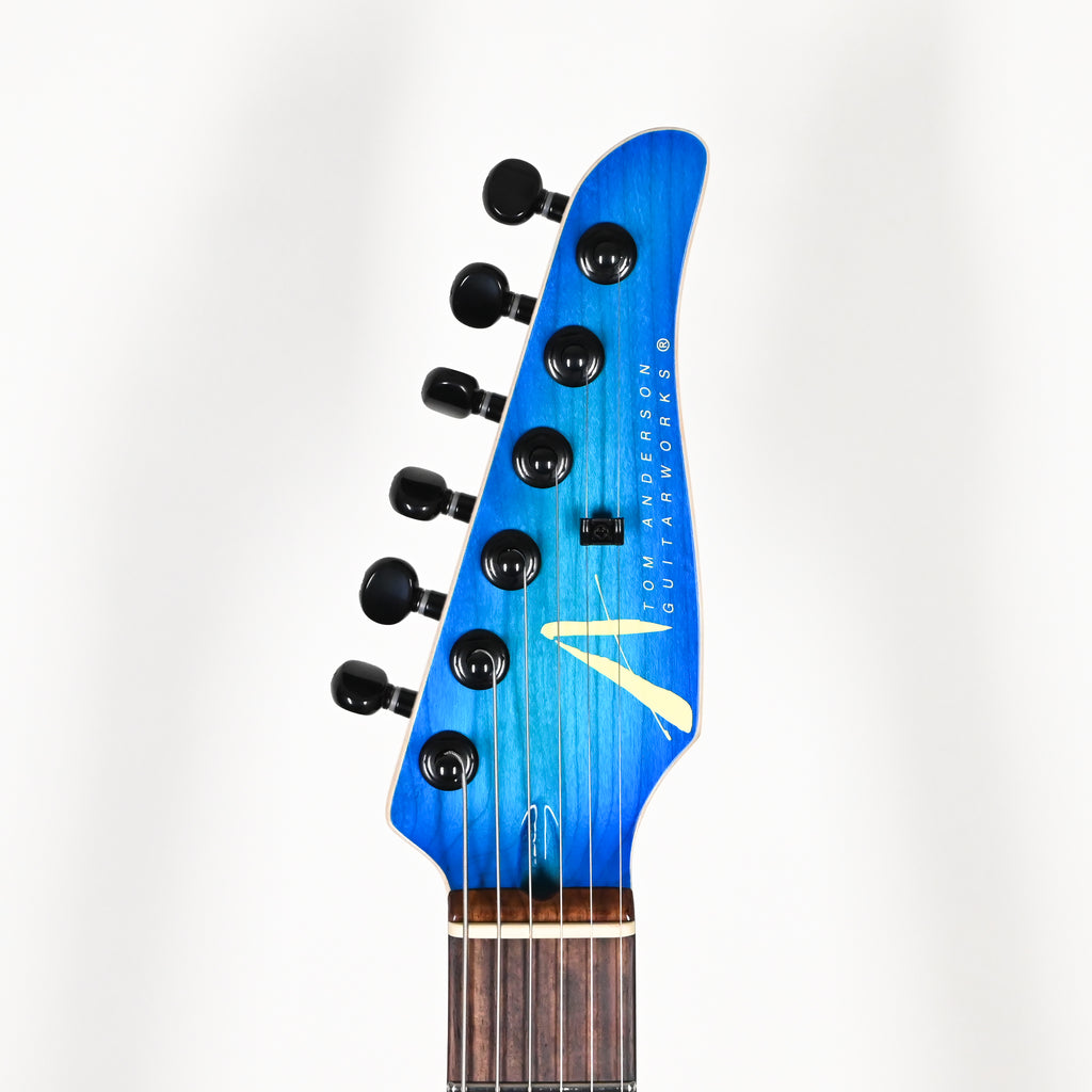 Tom Anderson Custom Drop Top Electric Guitar- Bora to Transparent Blue Burst w/ Binding 2026 (07-17-26P)