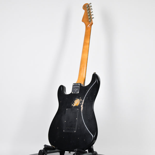 Fender Custom Shop Limited Edition Dual-Mag II Strat Relic Electric Guitar Aged Black Over 3 Color Sunburst 2024 (CZ570551)