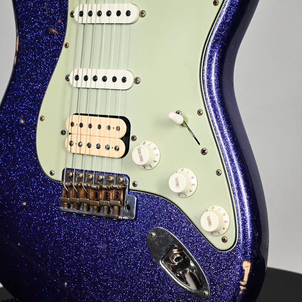 Fender Custom Shop '62 Stratocaster HSS w/ Painted Headcap, Relic- Purple Sparkle 2026 (R152028)
