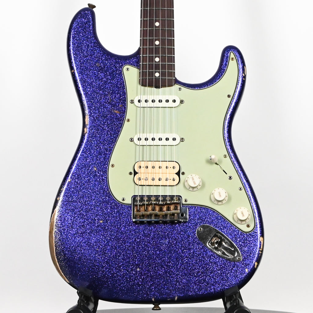 Fender Custom Shop '62 Stratocaster HSS w/ Painted Headcap, Relic- Purple Sparkle 2026 (R152028)