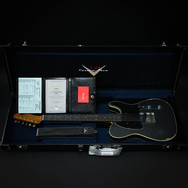 Fender Custom Shop Limited Edition HS Telecaster Custom Relic- Aged Charcoal Frost Metallic 2024 (CZ580047)