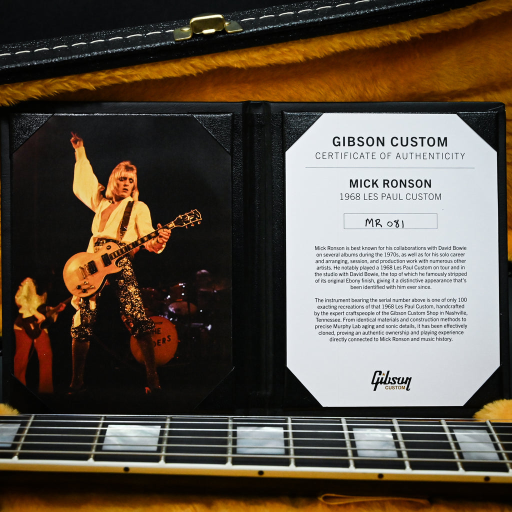 Gibson Custom Mick Ronson 1968 Les Paul Custom Collector's Edition Murphy Lab Light Aged - Antique Natural / Ebony 2026 (MR081)