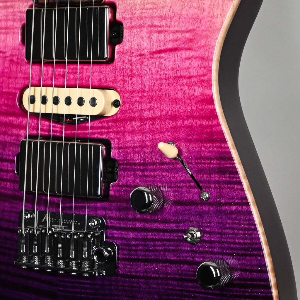 Tom Anderson Custom Angel Electric Guitar- Sheer Purple Wipeout w/ Binding 2026 (08-27-26P)