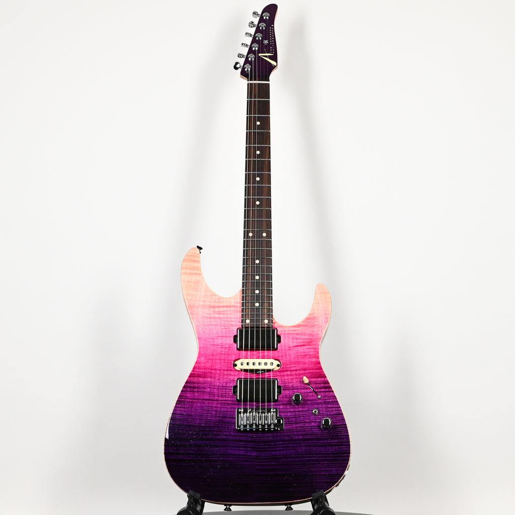 Tom Anderson Custom Angel Electric Guitar- Sheer Purple Wipeout w/ Binding 2026 (08-27-26P)