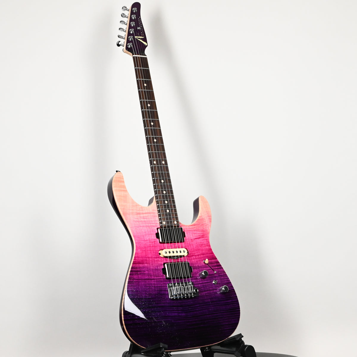 Tom Anderson Custom Angel Electric Guitar- Sheer Purple Wipeout w/ Binding 2026 (08-27-26P)