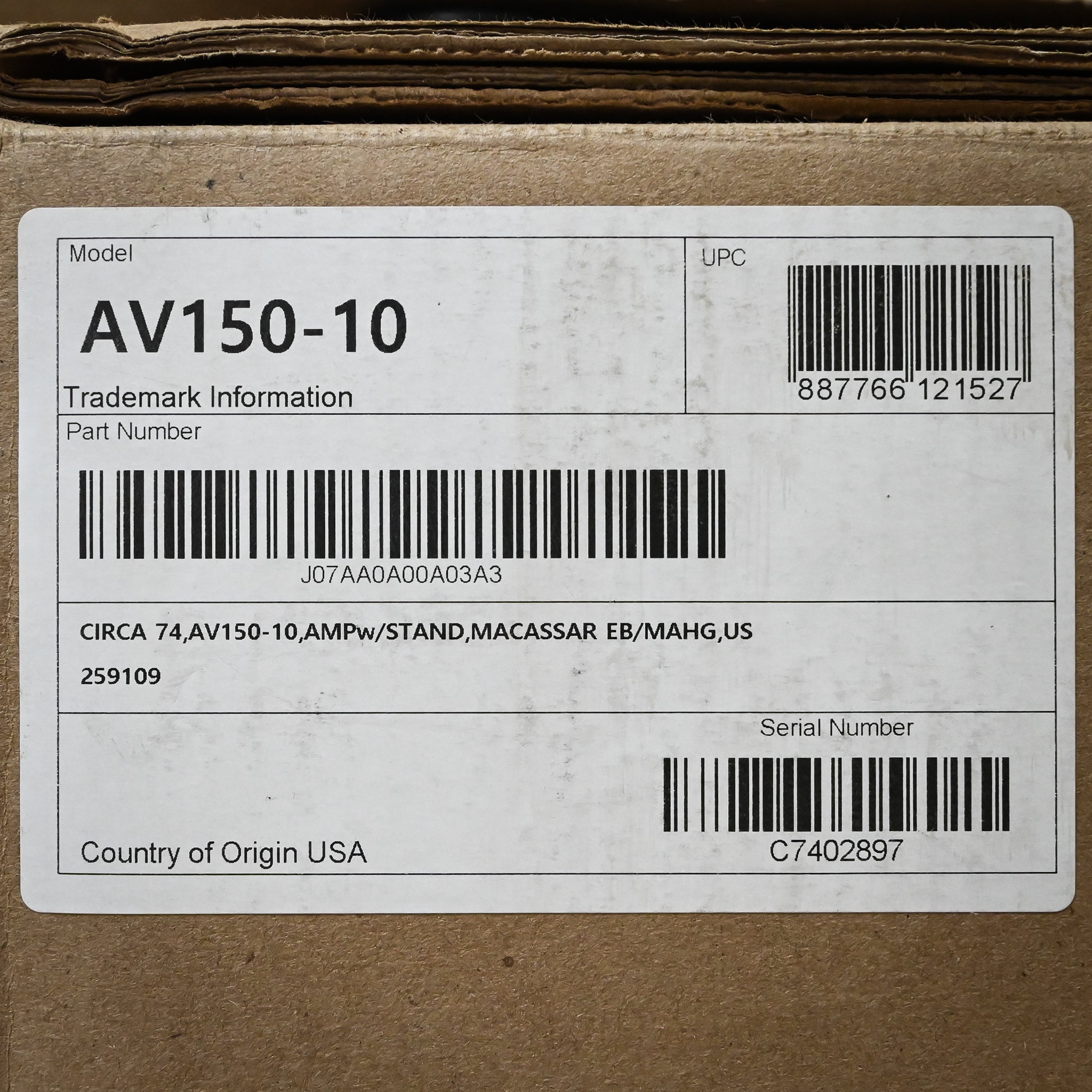 Taylor Circa 74 Amp - Macassar Ebony (C7402897)