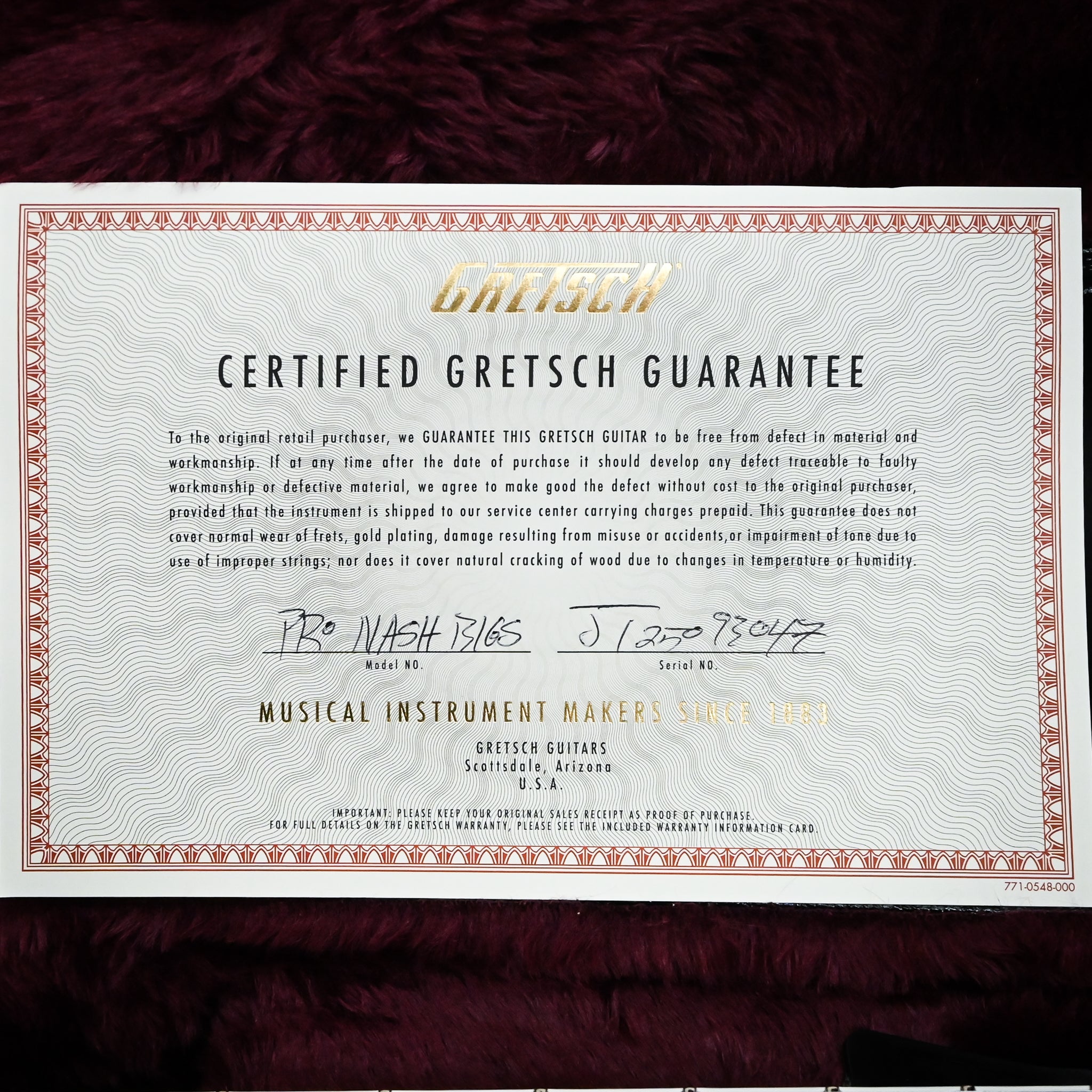 Gretsch Professional Nashville Hollow Body w/ String-Thru Bigsby- Orange Stain w/ Gold Hardware 2025 (JT25093047)