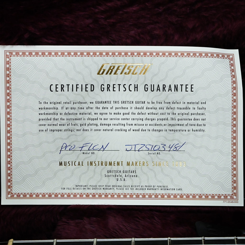 Gretsch Professional Falcon Hollow Body w/ String-Thru Bigsby- White 2025 (JT25103481)