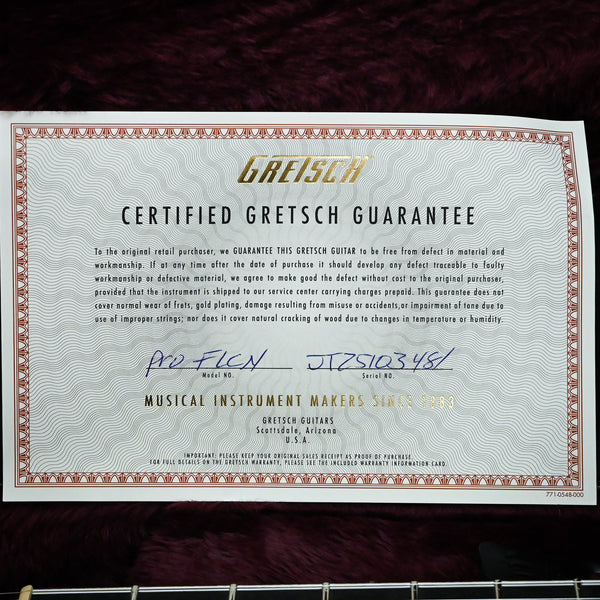 Gretsch Professional Falcon Hollow Body w/ String-Thru Bigsby- White 2025 (JT25103481)