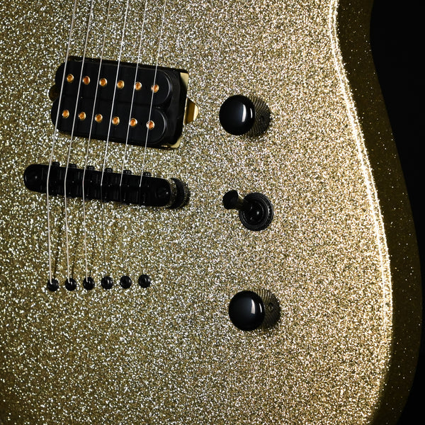 Jackson Custom Shop USA Soloist 2H TOM- Gold Sparkle 2024 (J10945)