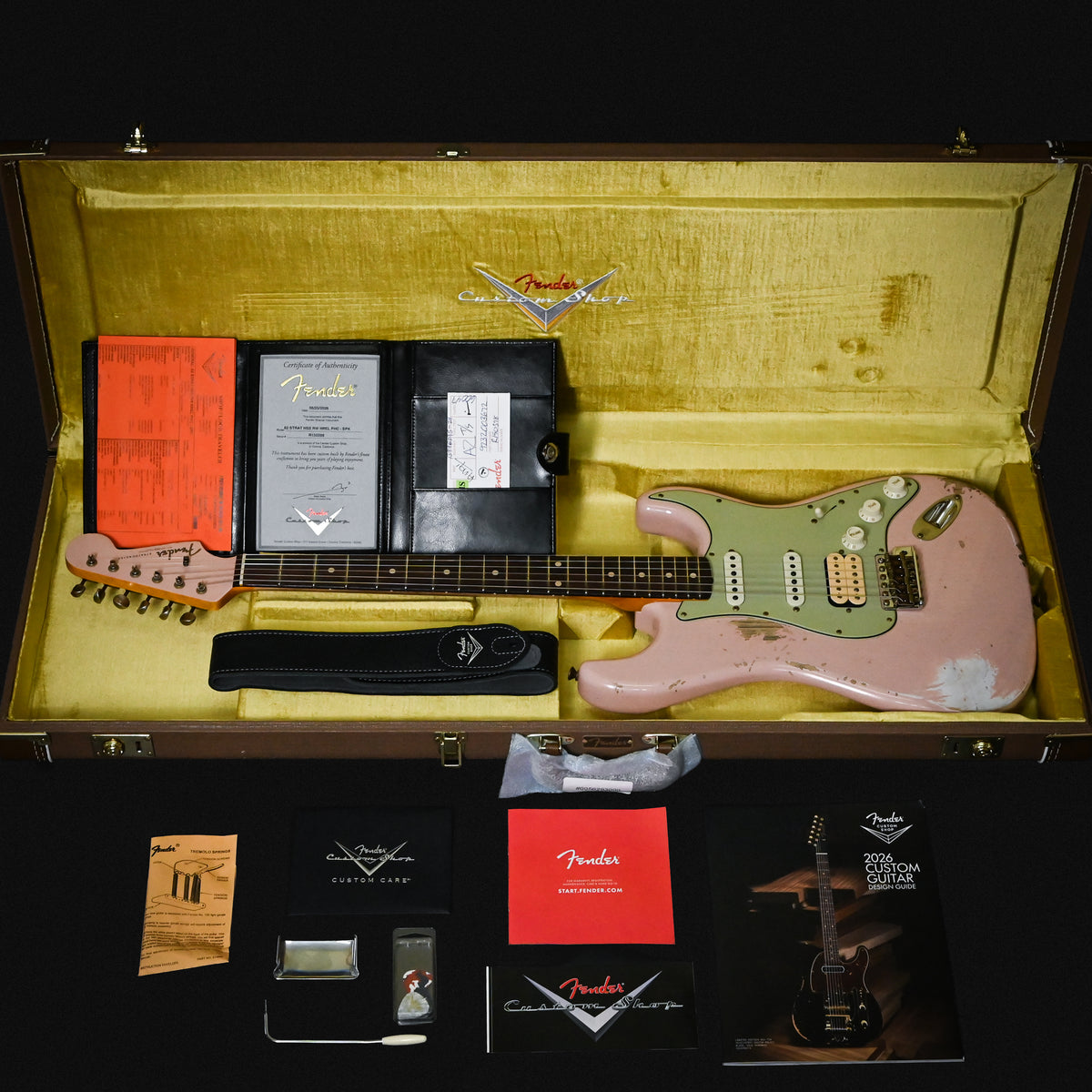 Fender Custom Shop '62 Stratocaster HSS w/ Painted Headcap, Heavy Relic- Shell Pink 2026 (R150398)