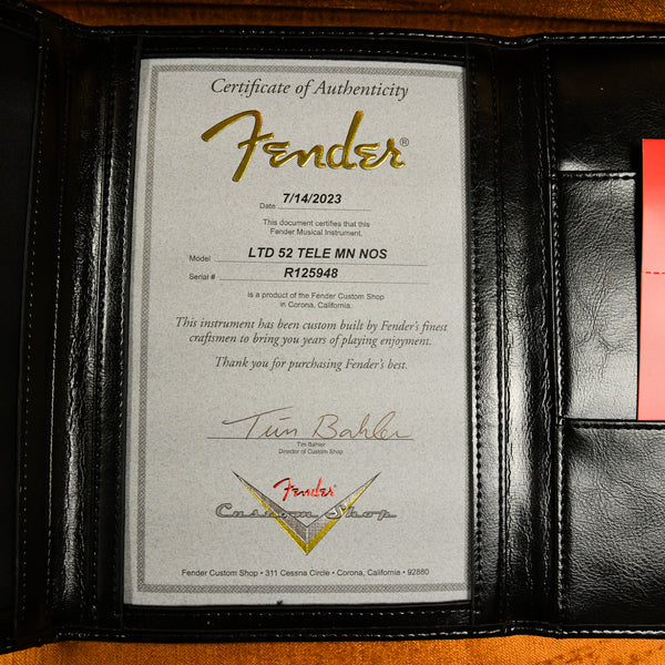 Fender Limited Edition Custom Shop 52 Telecaster NOS Faded Blonde 2023 (R125948)