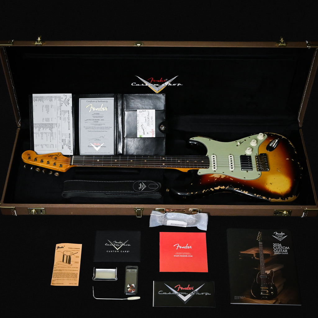 Fender Custom Shop '62 Stratocaster HSS w/ Alder Body, Heavy Relic- 3 Color Sunburst 2026 (R150780)