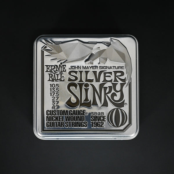 Ernie Ball 3818 John Mayer Silver Slinky Signature Electric Guitar Strings 10.5-47 3-pack