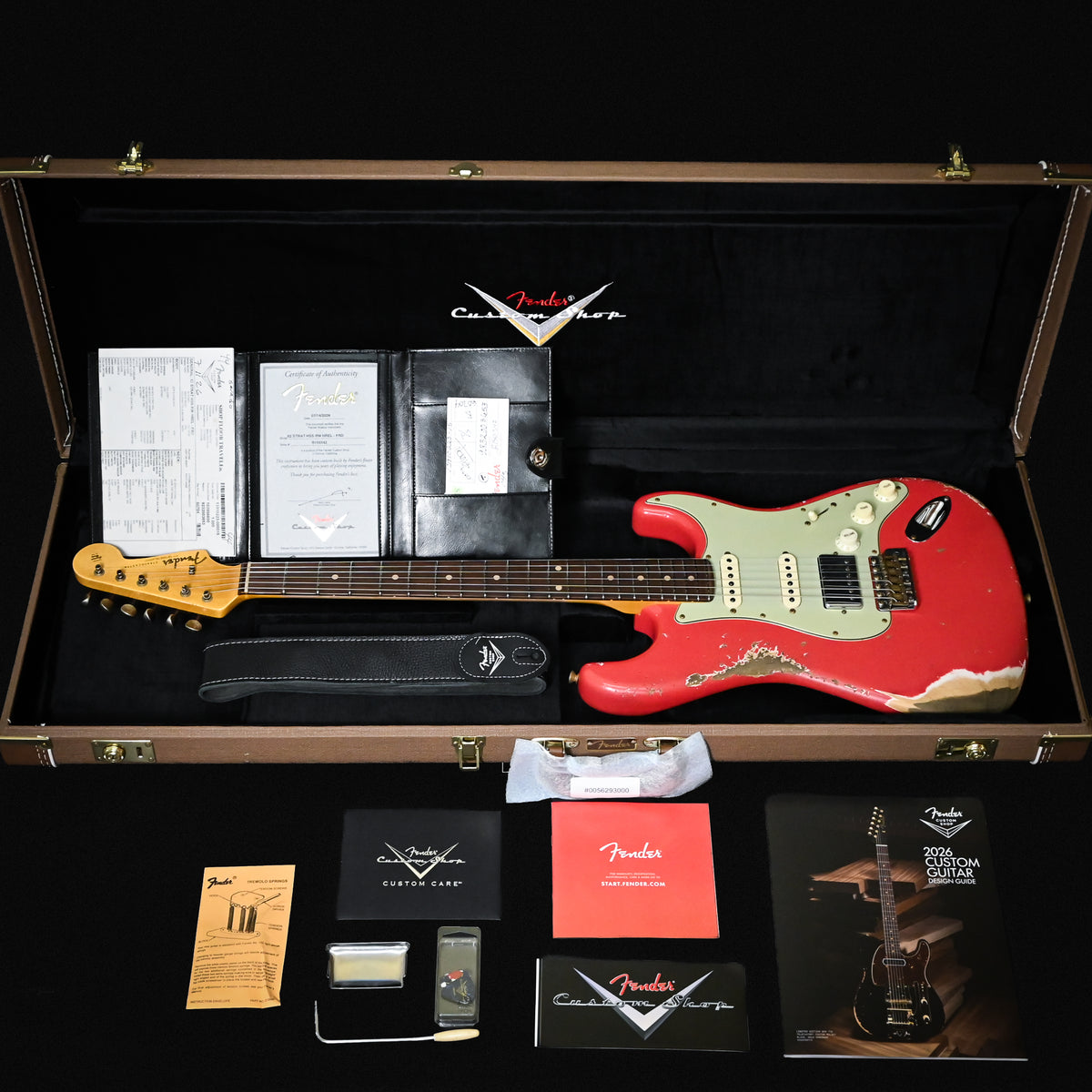 Fender Custom Shop '62 Stratocaster HSS w/ Ash Body, Heavy Relic- Fiesta Red 2026 (R150342)