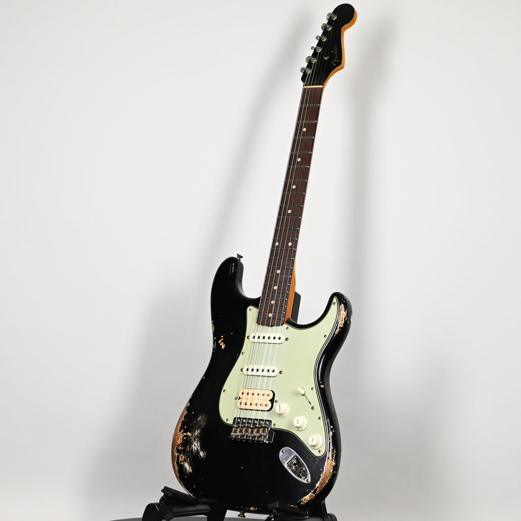 Fender Custom Shop '62 Stratocaster HSS w/ Painted Headcap, Heavy Relic- Black 2026 (R146851)