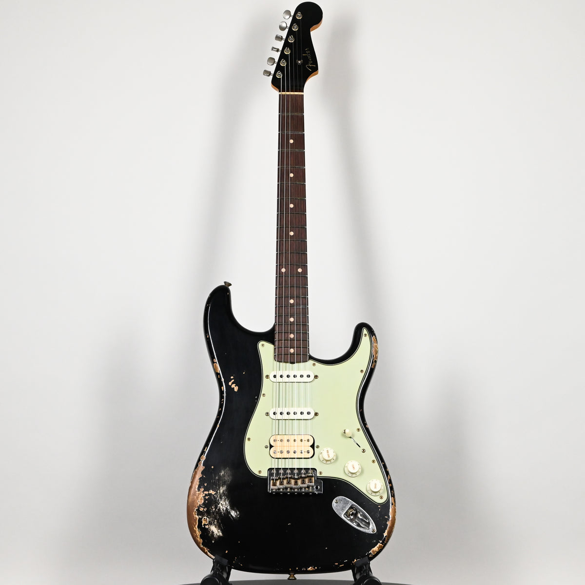 Fender Custom Shop '62 Stratocaster HSS w/ Painted Headcap, Heavy Relic- Black 2026 (R146851)