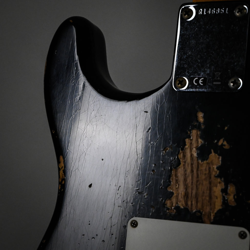 Fender Custom Shop '62 Stratocaster HSS w/ Painted Headcap, Heavy Relic- Black 2026 (R146851)