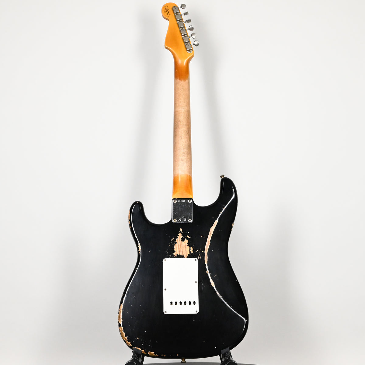 Fender Custom Shop '62 Stratocaster HSS w/ Painted Headcap, Heavy Relic- Black 2026 (R146851)