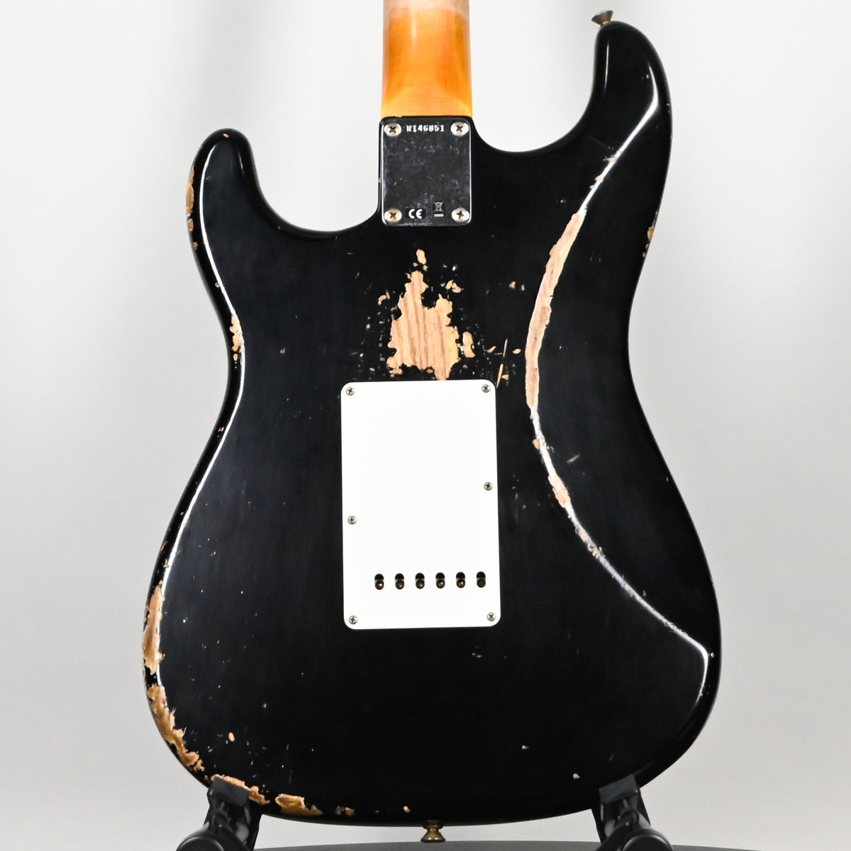 Fender Custom Shop '62 Stratocaster HSS w/ Painted Headcap, Heavy Relic- Black 2026 (R146851)