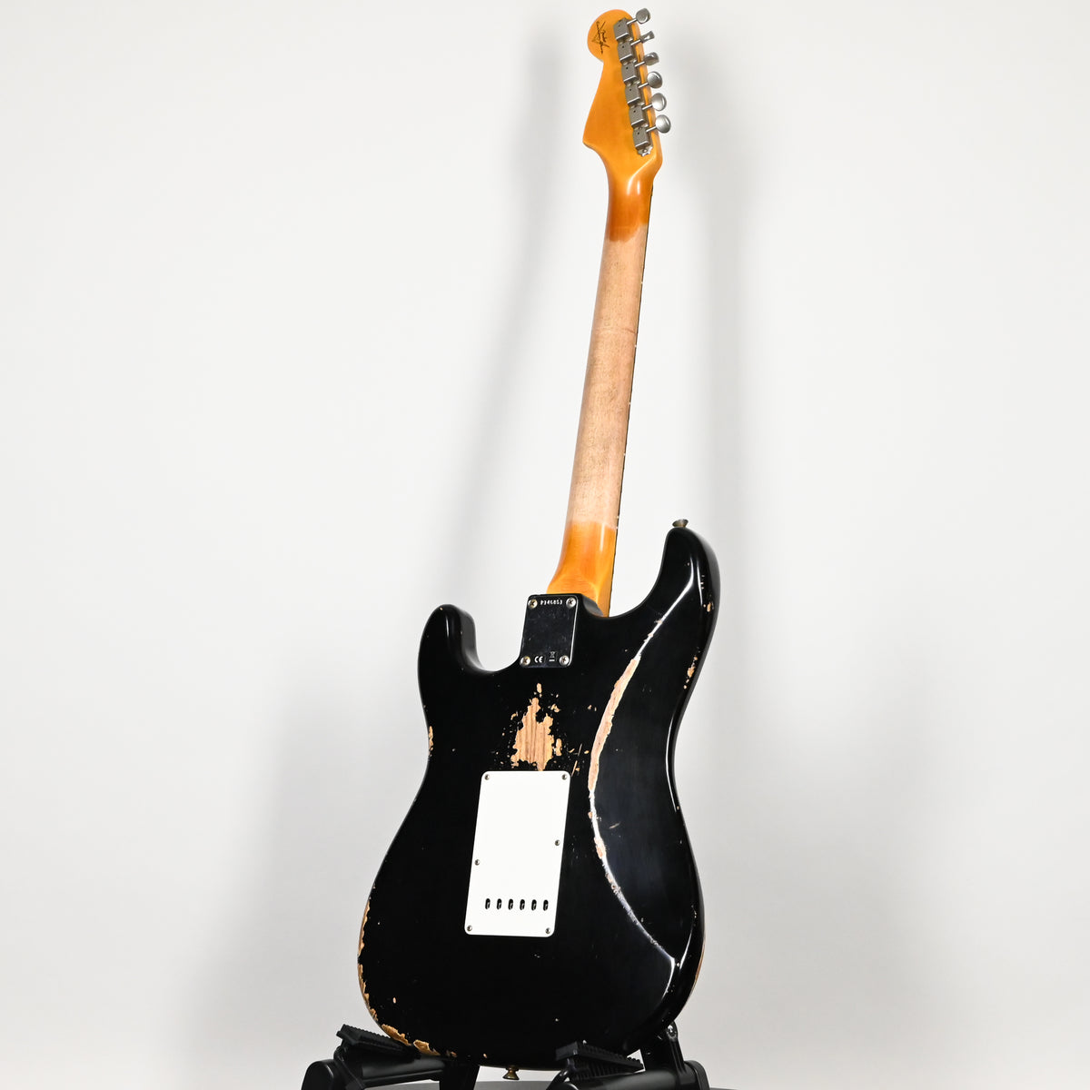 Fender Custom Shop '62 Stratocaster HSS w/ Painted Headcap, Heavy Relic- Black 2026 (R146851)
