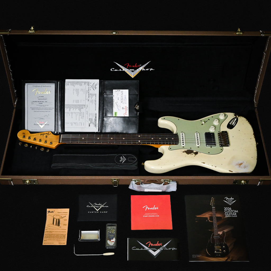 Fender Custom Shop '62 Stratocaster HSS w/ Ash Body, Heavy Relic- Vintage White 2026 (R150867)