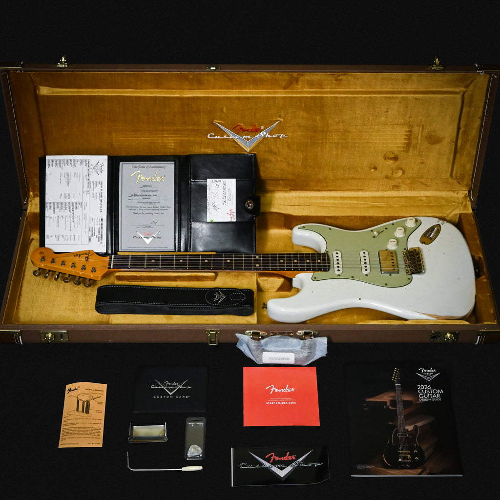 Fender Custom Shop '62 Stratocaster HSS w/ Ash Body, Relic- Olympic White 2026 (R152079)