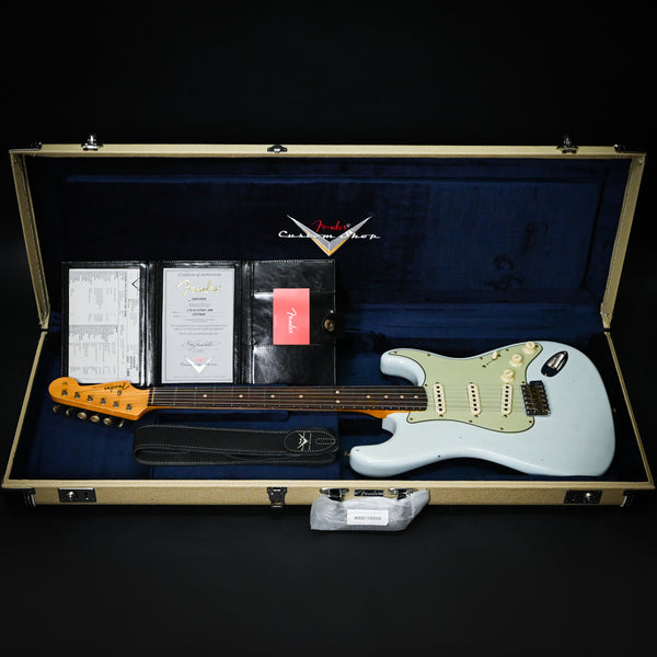 Fender Custom Shop Limited Edition '63 Stratocaster Journeyman- Aged Sonic Blue 2024 (CZ579826)