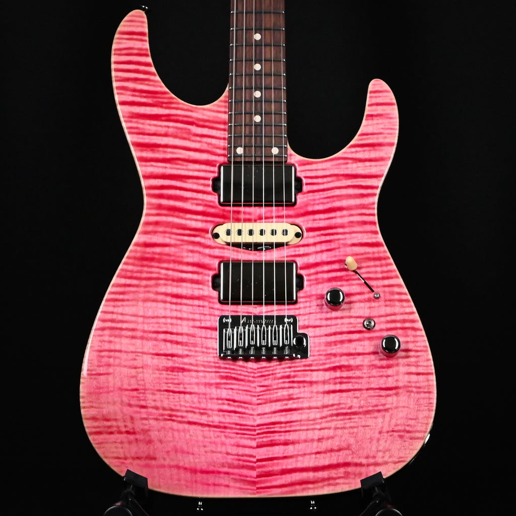 Tom Anderson Custom Angel Electric Guitar- Transparent Pink w/ Binding 2026 (07-24-26A)