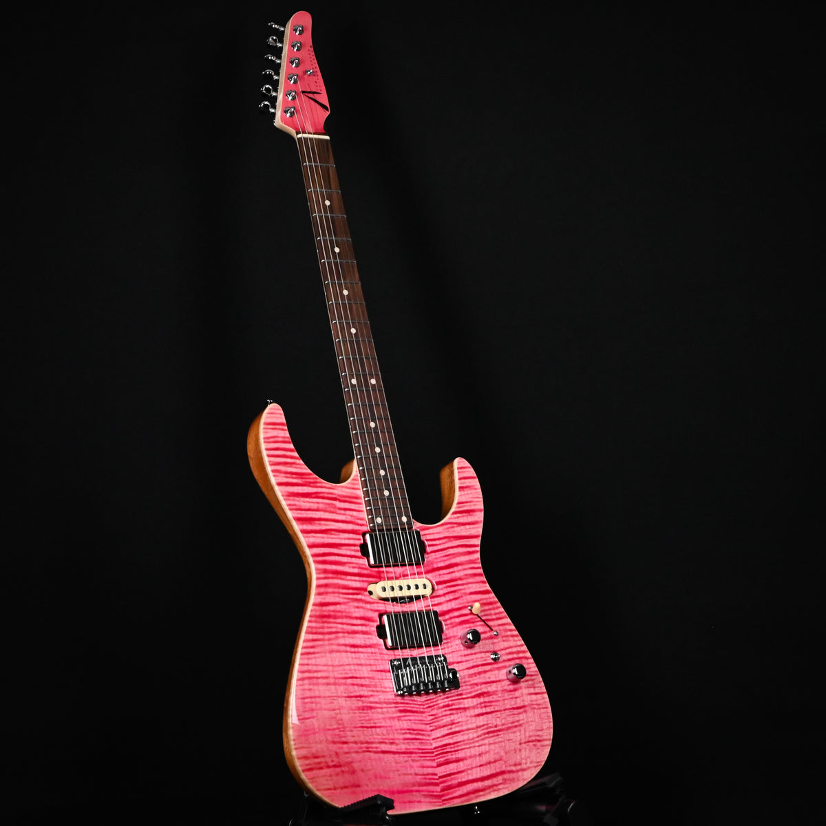 Tom Anderson Custom Angel Electric Guitar- Transparent Pink w/ Binding 2026 (07-24-26A)